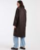 ONLY ONLY faux suede mac coat in chocolate brown - 4