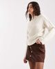ONLY ONLY faux suede mini skirt in chocolate brown - 2