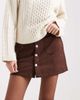 ONLY ONLY faux suede mini skirt in chocolate brown - 3