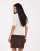 ONLY ONLY faux suede mini skirt in dark brown - 4