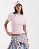 ONLY ONLY fitted rib knit top in light pink - 1