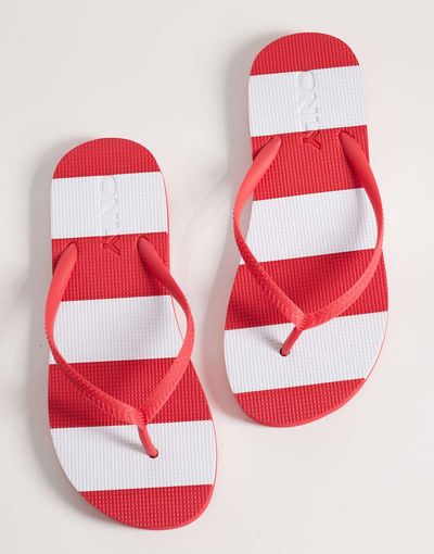 ONLY ONLY flip flops in red stripes