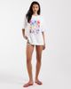 ONLY ONLY floral graphic print oversized T-shirt in white - 2
