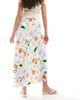 ONLY ONLY floral print maxi skirt in white - 2