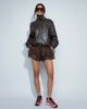 ONLY ONLY funnel neck faux leather jacket in washed dark brown - 4