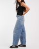 ONLY ONLY Georgia mid waist baggy jeans in mid blue - 2