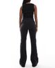 ONLY ONLY Henni high rise retro flare jeans in washed black - 2