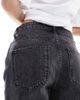 ONLY ONLY high rise denim jorts in washed black - 3