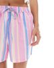ONLY ONLY high rise shorts in pink & blue stripes - 4