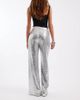 ONLY ONLY high waist pull on sequin pants in silver - 3