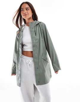 ONLY ONLY hooded raincoat in light green