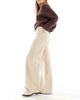 ONLY ONLY Hope high waist wide leg corduroy pants in brown-Neutral - 1