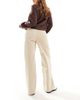 ONLY ONLY Hope high waist wide leg corduroy pants in brown-Neutral - 3