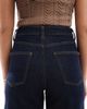 ONLY ONLY Hope high waist wide leg jeans with front seam detail in dark blue - 4