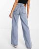ONLY Only Hope high waisted wide leg jeans in light blue wash-Blues - 2