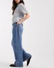 ONLY ONLY Hope mid rise wide leg jeans with button detail in mid blue - 2