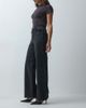 ONLY ONLY Hope wide leg jeans with rhinestones in washed black - 2