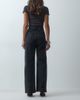 ONLY ONLY Hope wide leg jeans with rhinestones in washed black - 3