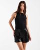 ONLY ONLY hot pant shorts in black sequin - 3