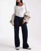 ONLY ONLY Judy low rise wide leg jeans in dark blue rinse - 1