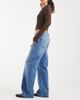 ONLY ONLY Judy low rise wide leg jeans in mid blue - 3