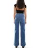 ONLY ONLY Juicy high rise wide leg jeans with stud in light wash-Blue - 2