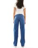 ONLY ONLY Juicy high waist wide leg jeans with pintuck details in dark blue denim - 2