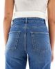 ONLY ONLY Juicy high waist wide leg jeans with pintuck details in dark blue denim - 4