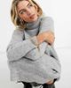 ONLY Only knit midi sweater dress with roll neck in gray-Grey - 3