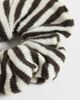 ONLY ONLY knit scrunchie in brown and cream stripe - 2