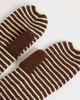 ONLY ONLY knitted mittens in brown & yellow stripe - 2