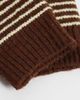 ONLY ONLY knitted mittens in brown & yellow stripe - 3