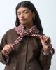 ONLY ONLY knitted scarf in brown & yellow stripe - 1