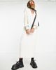 ONLY Only knitted v neck maxi dress in cream-White - 1