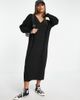 ONLY ONLY knitted v neck midaxi dress in black - 3