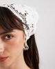 ONLY ONLY lace details headscarf in white - 2