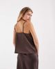 ONLY ONLY lace details satin cami top in brown - part of a set - 4