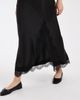 ONLY ONLY lace trim split maxi skirt in black - 4