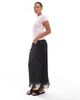 ONLY ONLY lettuce edge maxi skirt in black ditsy print - 1