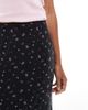 ONLY ONLY lettuce edge maxi skirt in black ditsy print - 2