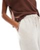 ONLY ONLY linen blend pull on shorts in beige - part of a set-Neutral - 2