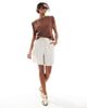 ONLY ONLY linen blend pull on shorts in beige - part of a set-Neutral - 3