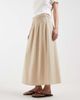 ONLY ONLY linen blend ruched waist midaxi skirt in stone-Neutral - 1