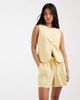 ONLY ONLY linen blend shorts in pale yellow - part of a set - 1