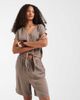 ONLY ONLY linen mix shorts in brown - part of a set - 1