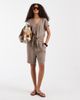 ONLY ONLY linen mix shorts in brown - part of a set - 2