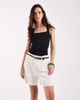 ONLY ONLY linen mix tailored shorts in beige-Neutral - 1