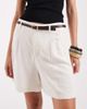ONLY ONLY linen mix tailored shorts in beige-Neutral - 3