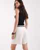 ONLY ONLY linen mix tailored shorts in beige-Neutral - 4