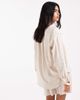 ONLY ONLY linen rich oversized shirt in beige - part of a set-Neutral - 2